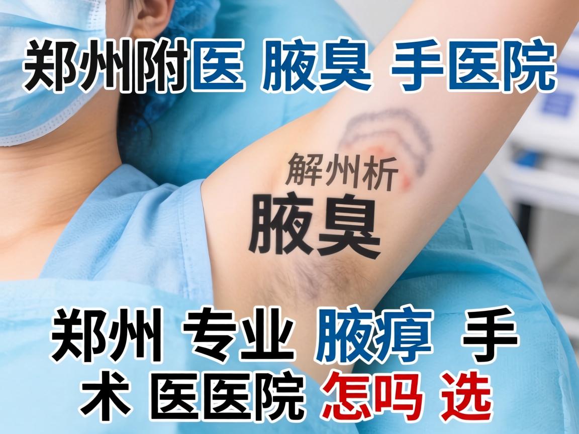 郑州附医腋臭医院解析，郑州专业腋臭手术医院怎么选
