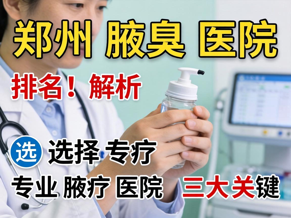 郑州腋臭医院排名解析，选择专业腋臭医院的三大关键