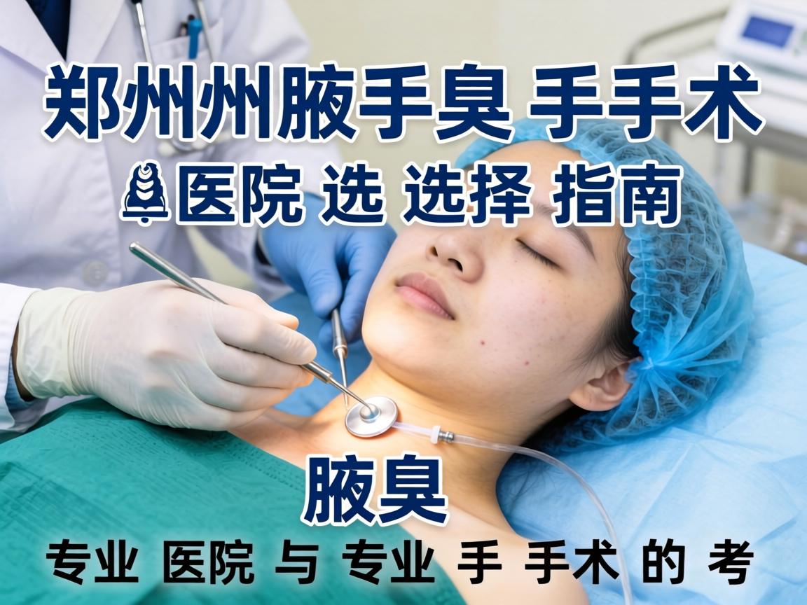 郑州腋臭手术医院选择指南，专业医院与专业手术的考量