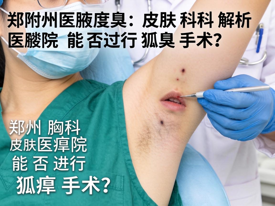 郑州附医腋臭医院解析，郑州胸科医院皮肤科能否进行狐臭手术？