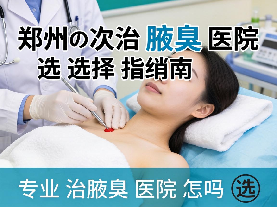 郑州治腋臭医院选择指南，专业治腋臭医院怎么选