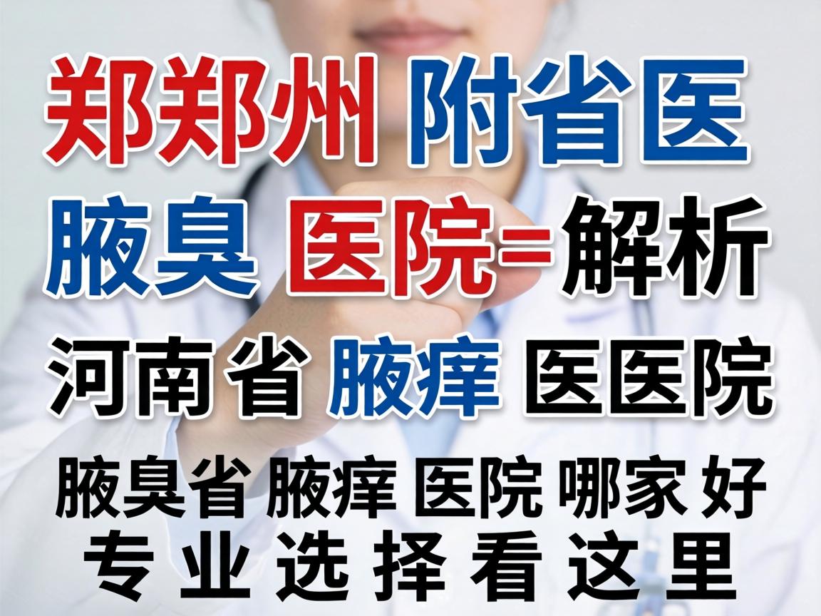 郑州附医腋臭医院解析，河南省腋臭医院哪家好，专业选择看这里