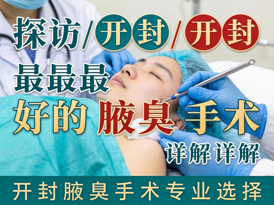 探访开封最好的腋臭手术，详解开封腋臭手术专业选择