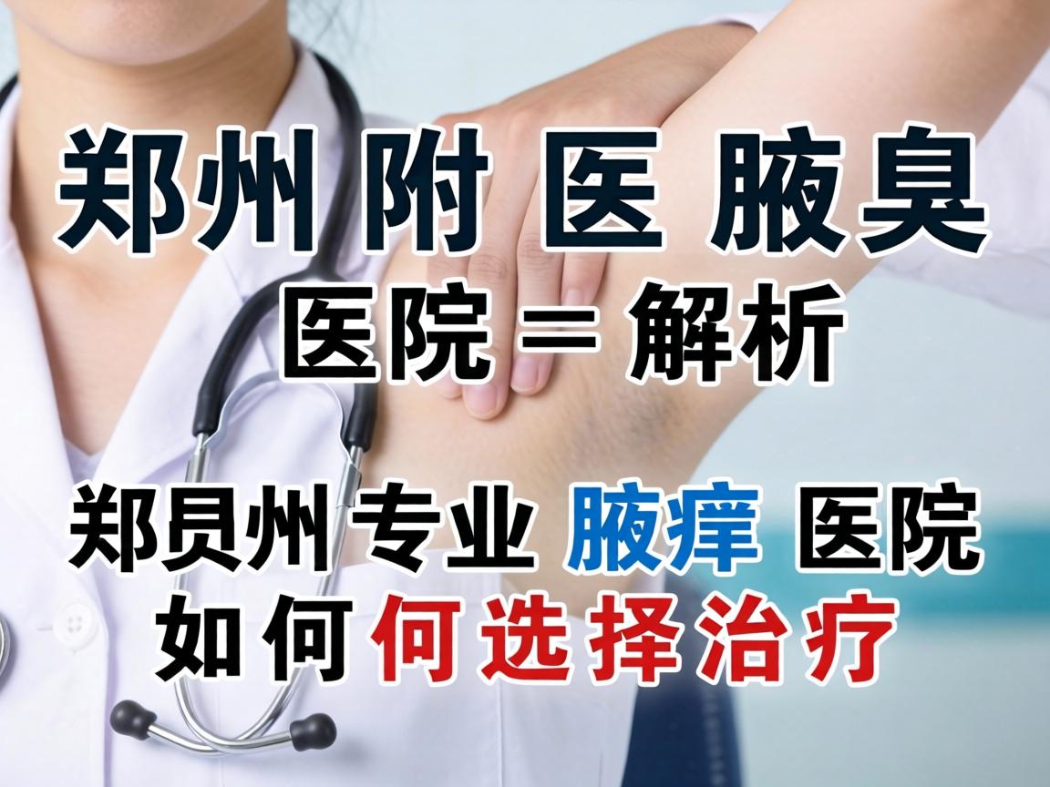 郑州附医腋臭医院解析，郑州专业腋臭医院如何选择治疗