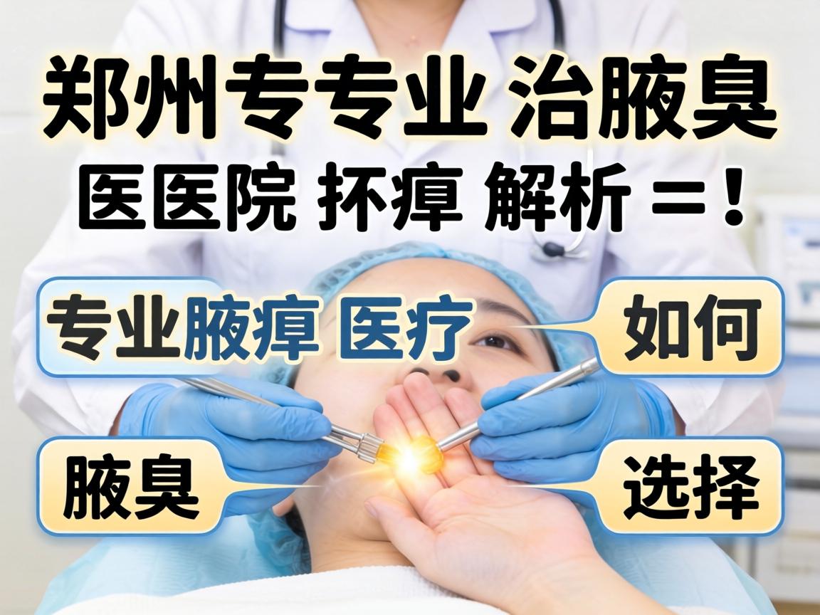 郑州专业治腋臭医院解析，专业腋臭医疗如何选择