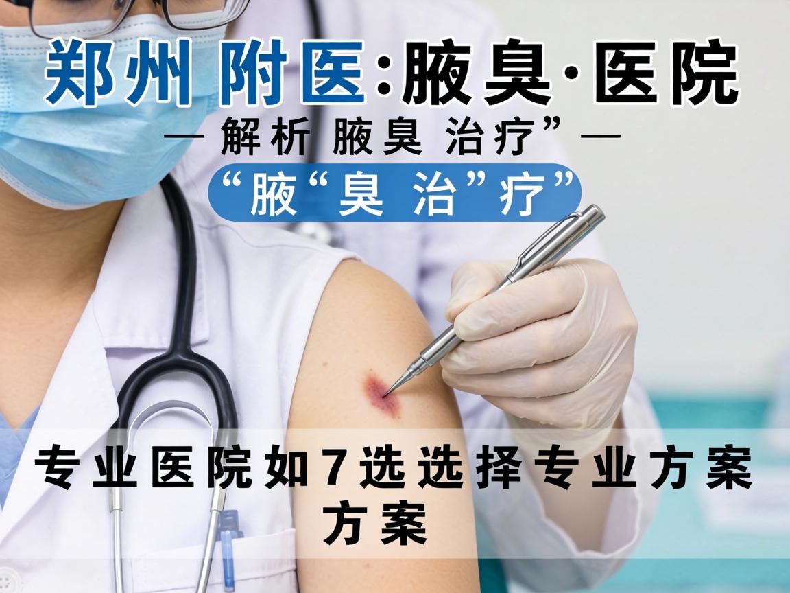 郑州附医腋臭医院解析腋臭治疗，专业医院如何选择专业方案