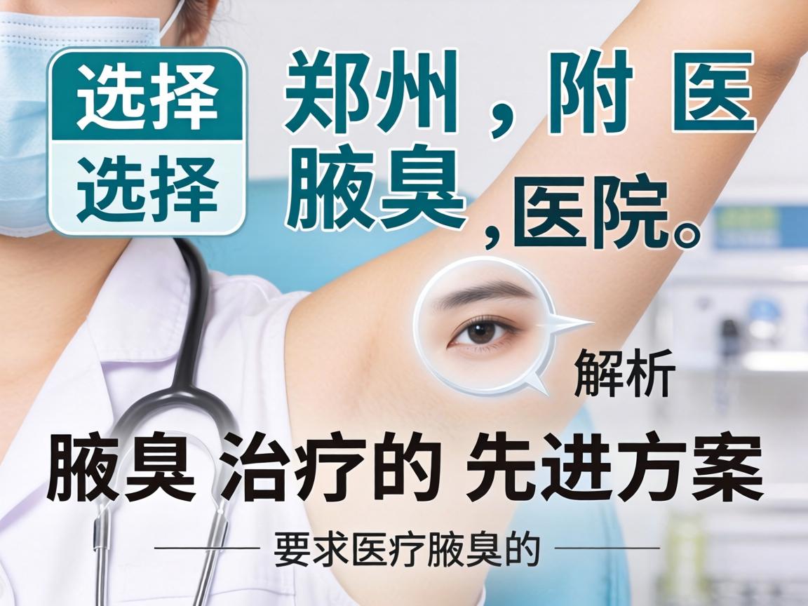 选择郑州附医腋臭医院 解析腋臭治疗的先进方案