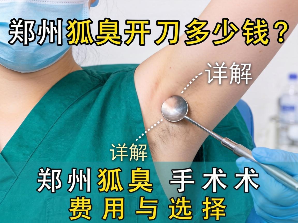 郑州狐臭开刀多少钱？详解郑州狐臭手术费用与选择