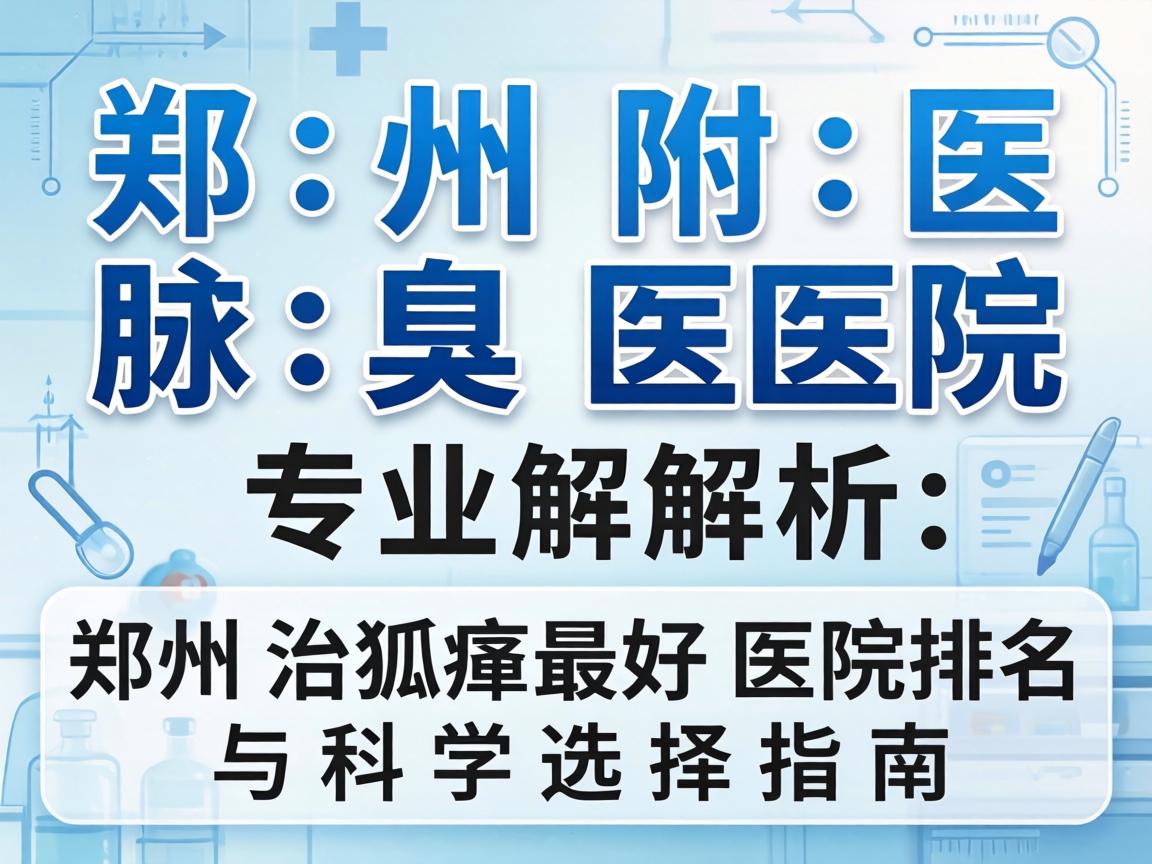 郑州附医腋臭医院专业解析，郑州治狐臭最好医院排名与科学选择指南