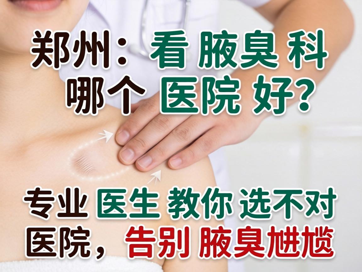 郑州看腋臭科哪个医院好？专业医生教你选对医院，告别腋臭尴尬