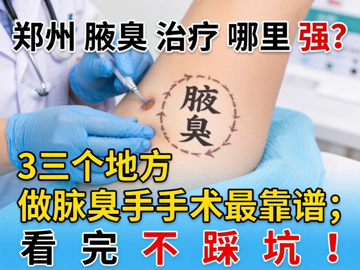 郑州腋臭治疗哪里强？这3个地方做腋臭手术最靠谱，看完不踩坑！