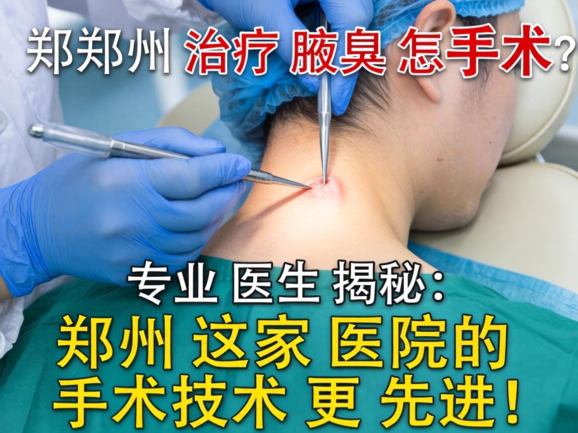 郑州治疗腋臭手术医院怎么选？专业医生揭秘，郑州这家医院的手术技术更先进！