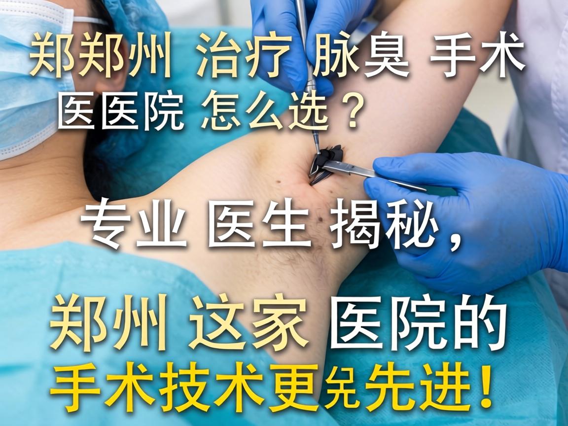 郑州治疗腋臭手术医院怎么选？专业医生揭秘，郑州这家医院的手术技术更先进！