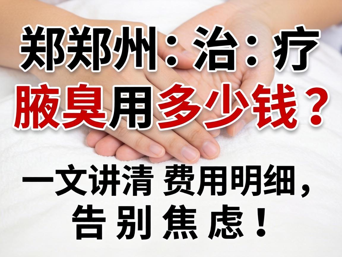 郑州治疗腋臭用多少钱？一文讲清费用明细，告别焦虑！