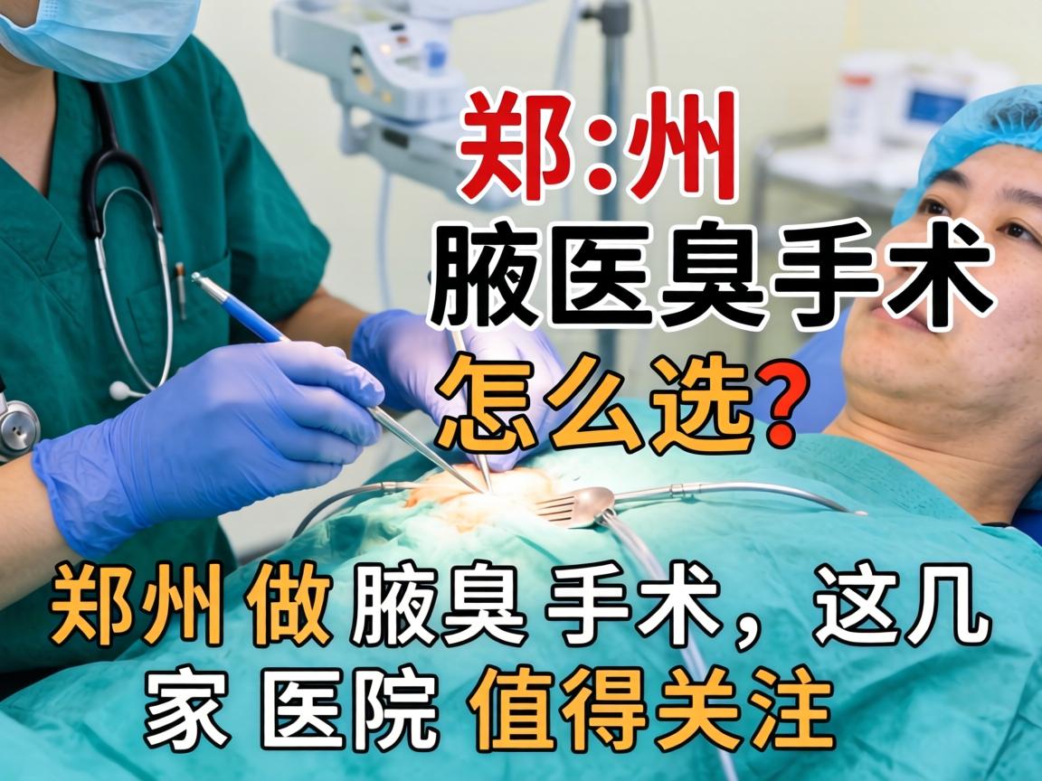 郑州腋臭手术医院怎么选？郑州做腋臭手术，这几家医院值得关注