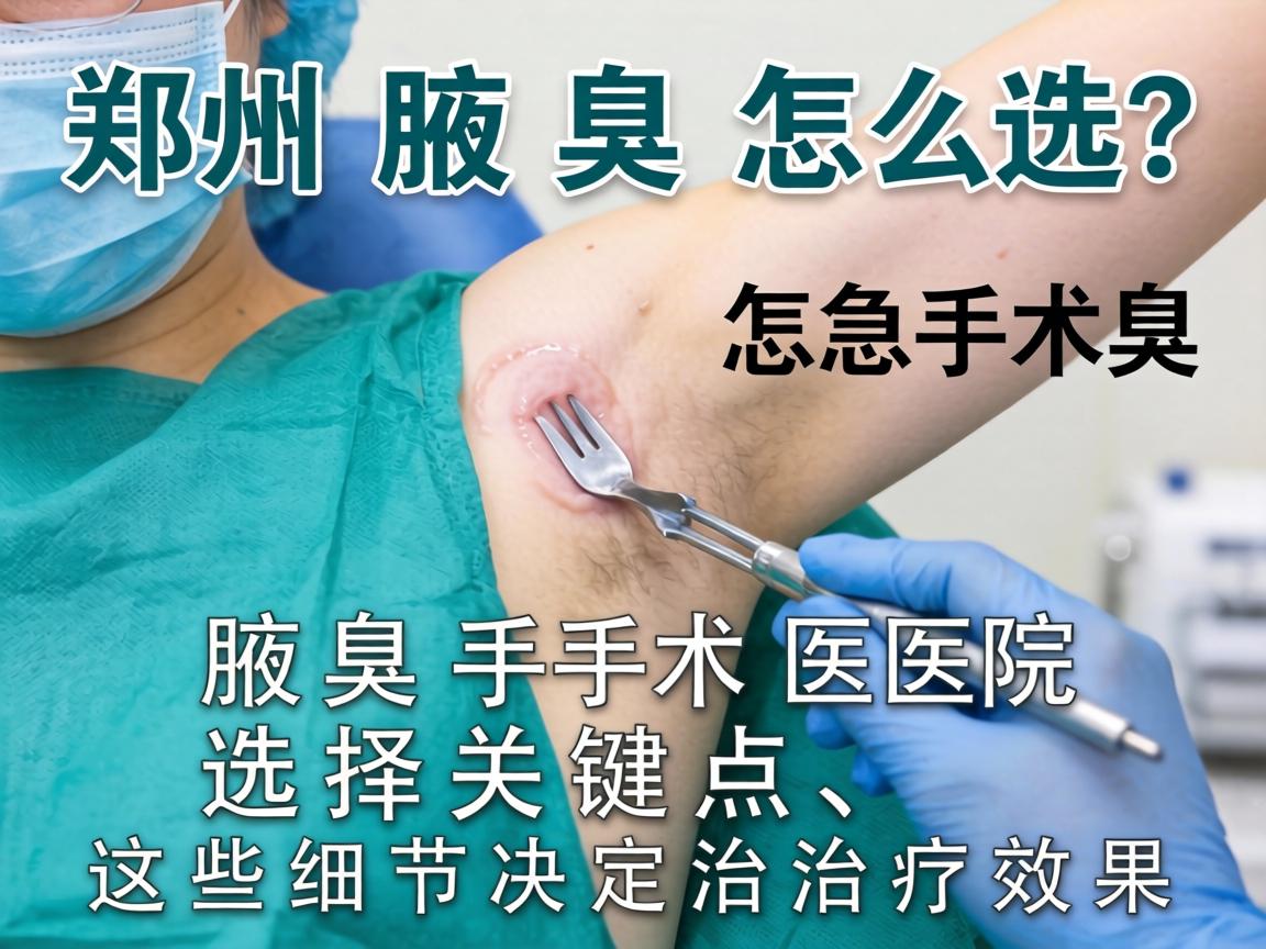 郑州腋臭手术怎么选？腋臭手术医院选择关键点，这些细节决定治疗效果