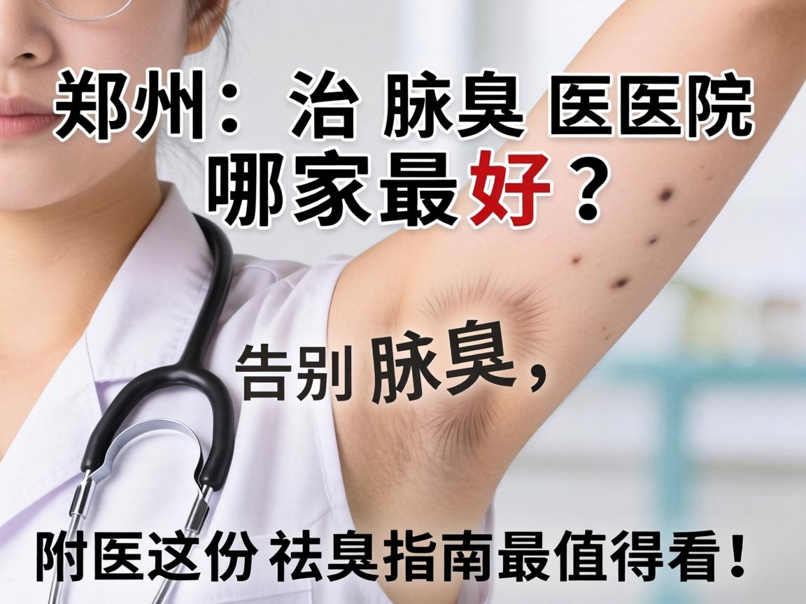 郑州治腋臭医院哪家最好？告别腋臭，附医这份祛臭指南最值得看！