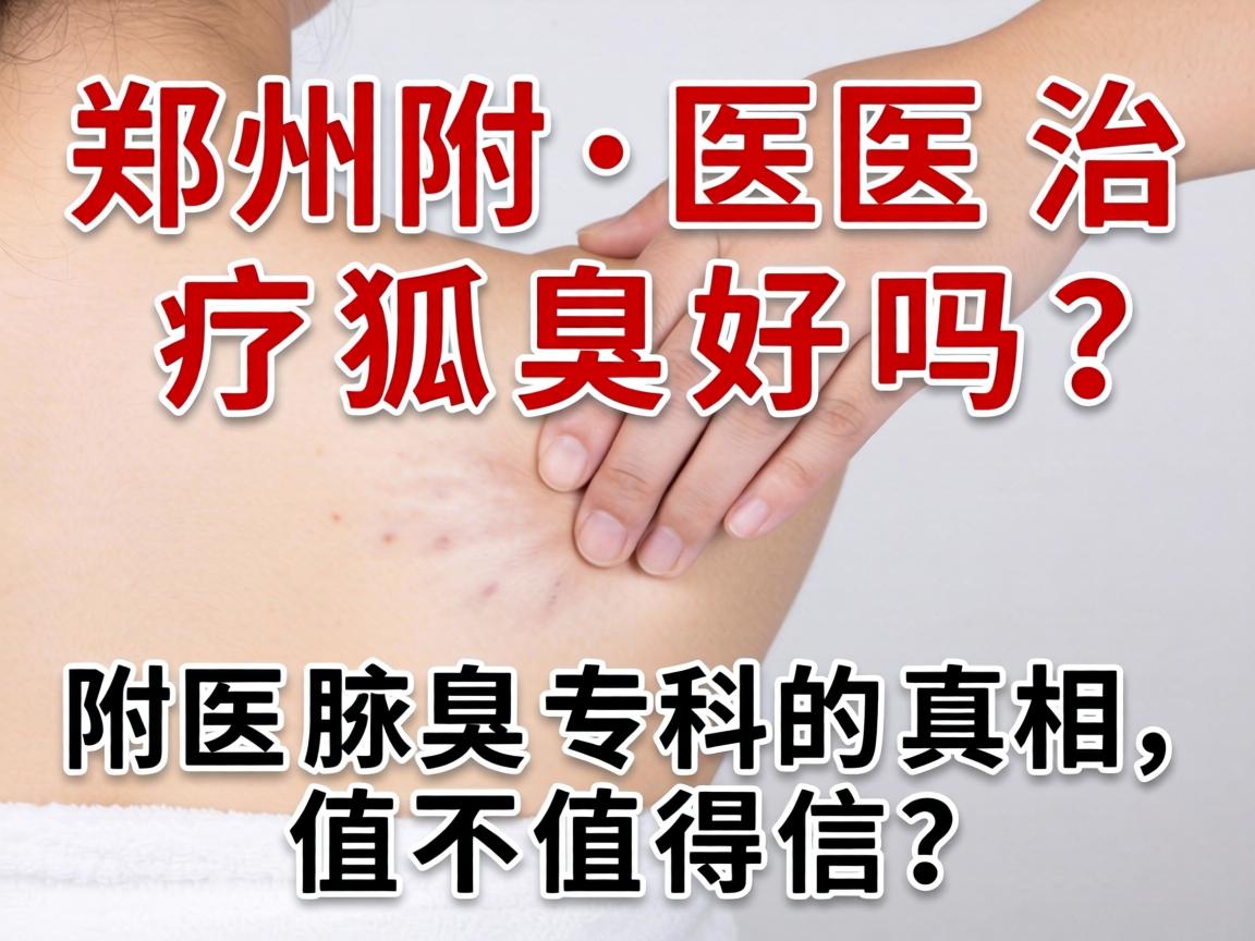郑州附医治疗狐臭好吗？附医腋臭专科的真相，值不值得信？