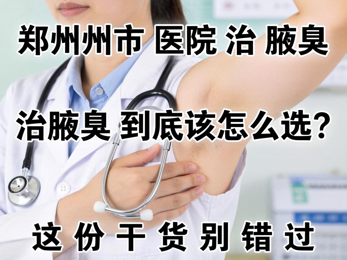 郑州市医院治腋臭，治腋臭到底该怎么选？这份干货别错过