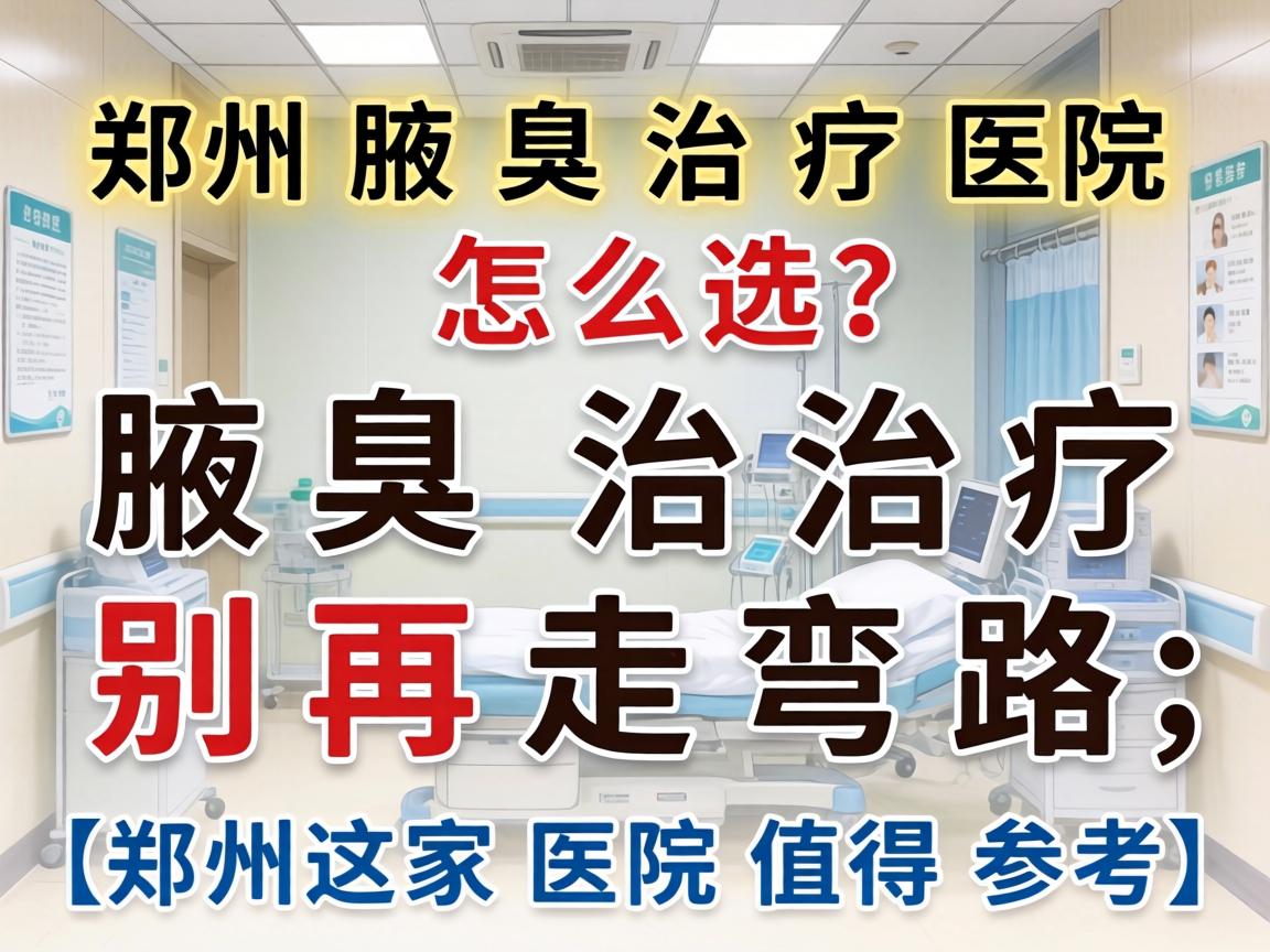 郑州腋臭治疗医院怎么选？腋臭治疗别再走弯路，郑州这家医院值得参考