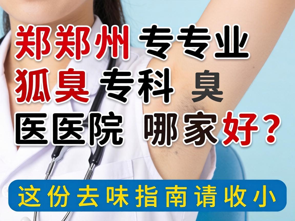 郑州专业狐臭专科医院哪家好？这份去味指南请收好