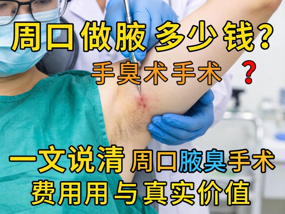 周口做腋臭手术多少钱？一文说清周口腋臭手术费用与真实价值