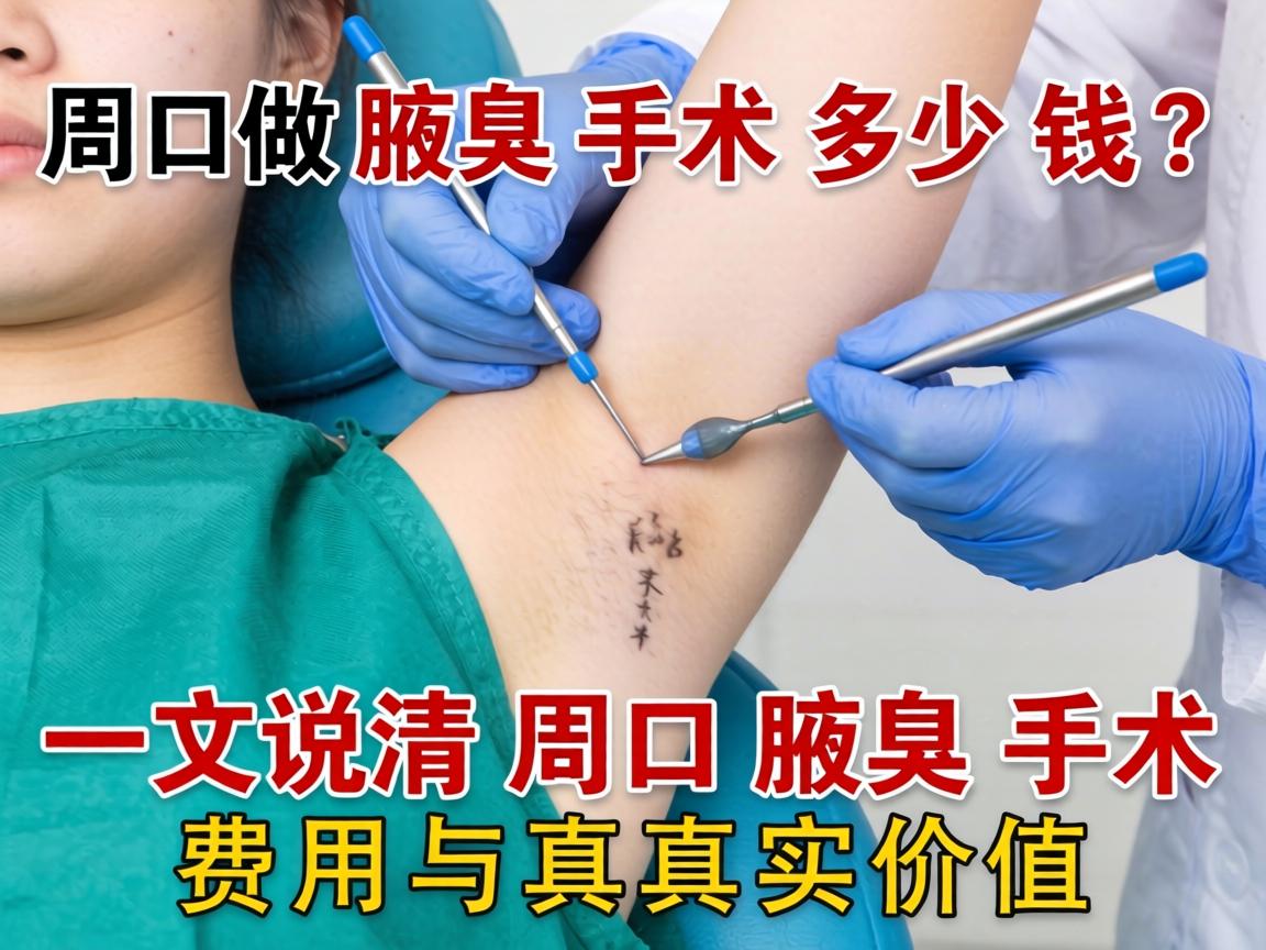周口做腋臭手术多少钱？一文说清周口腋臭手术费用与真实价值