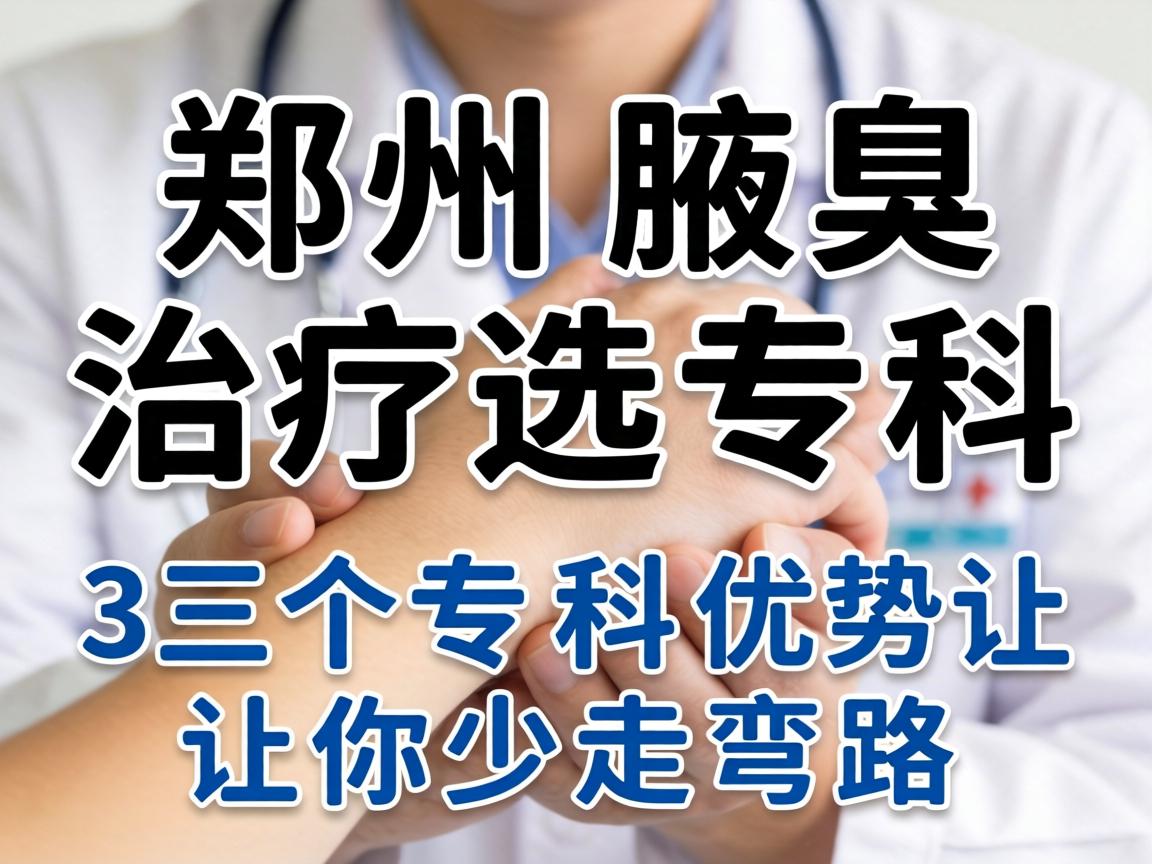 郑州腋臭治疗选专科，这3个专科优势让你少走弯路