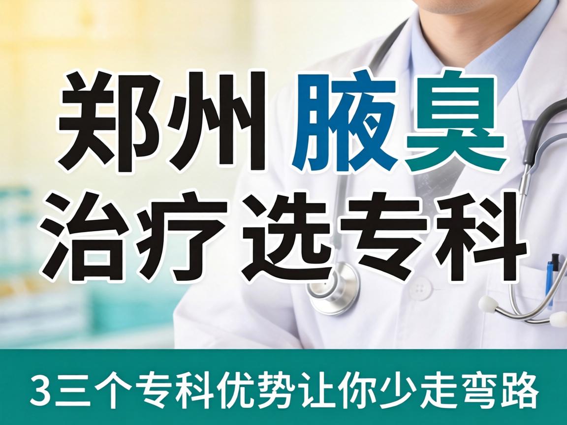 郑州腋臭治疗选专科，这3个专科优势让你少走弯路