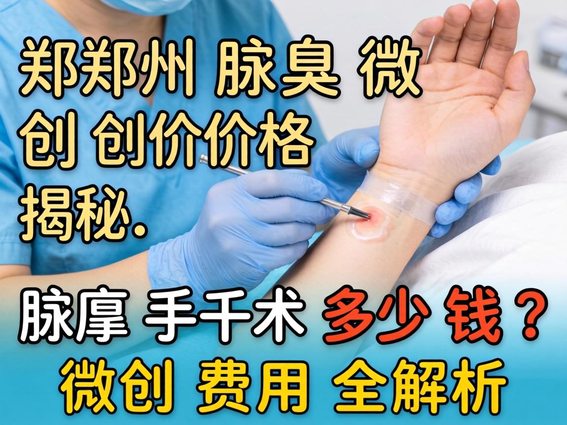 郑州腋臭微创价格揭秘，腋臭手术多少钱？微创费用全解析