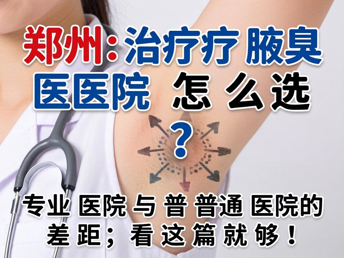 郑州治疗腋臭医院怎么选？专业医院与普通医院的差距，看这篇就够！
