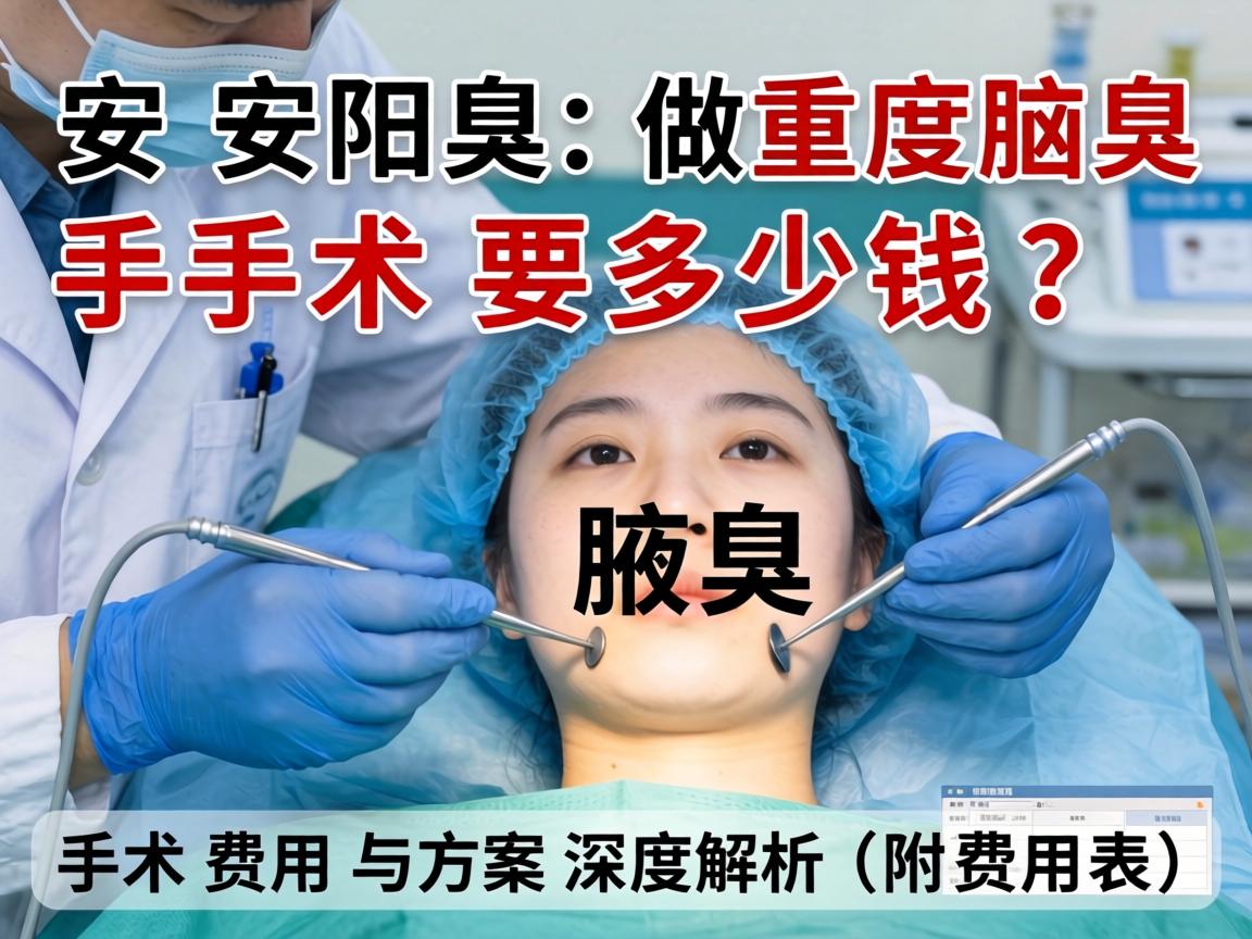 在安阳做重度腋臭手术要多少钱？手术费用与方案深度解析（附费用表）