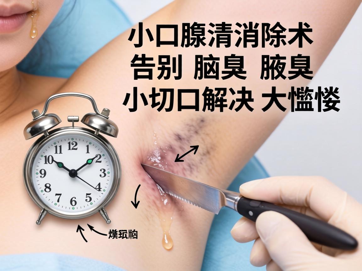 小切口汗腺清除术，告别腋臭，小切口解决大尴尬