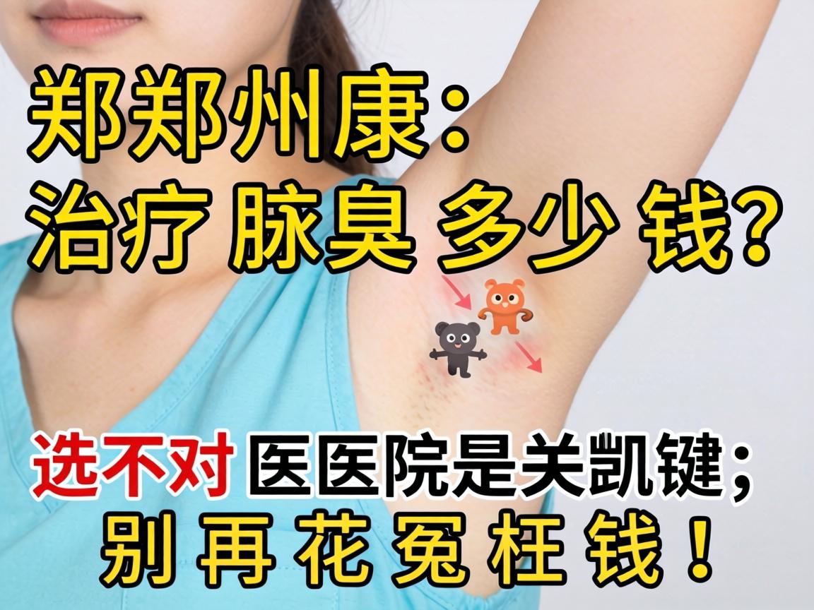郑州治疗腋臭多少钱？选对医院是关键，别再花冤枉钱！