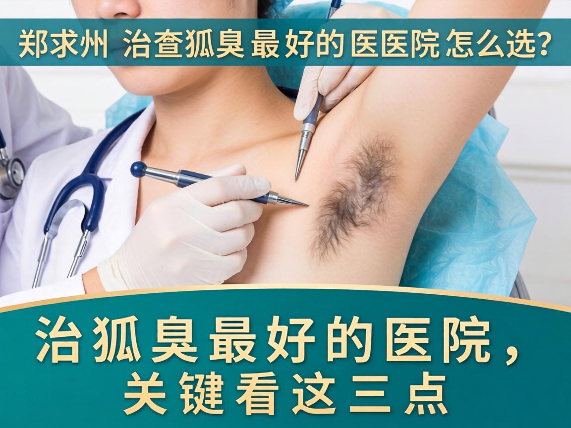 郑州治狐臭最好的医院怎么选？治狐臭最好的医院，关键看这三点