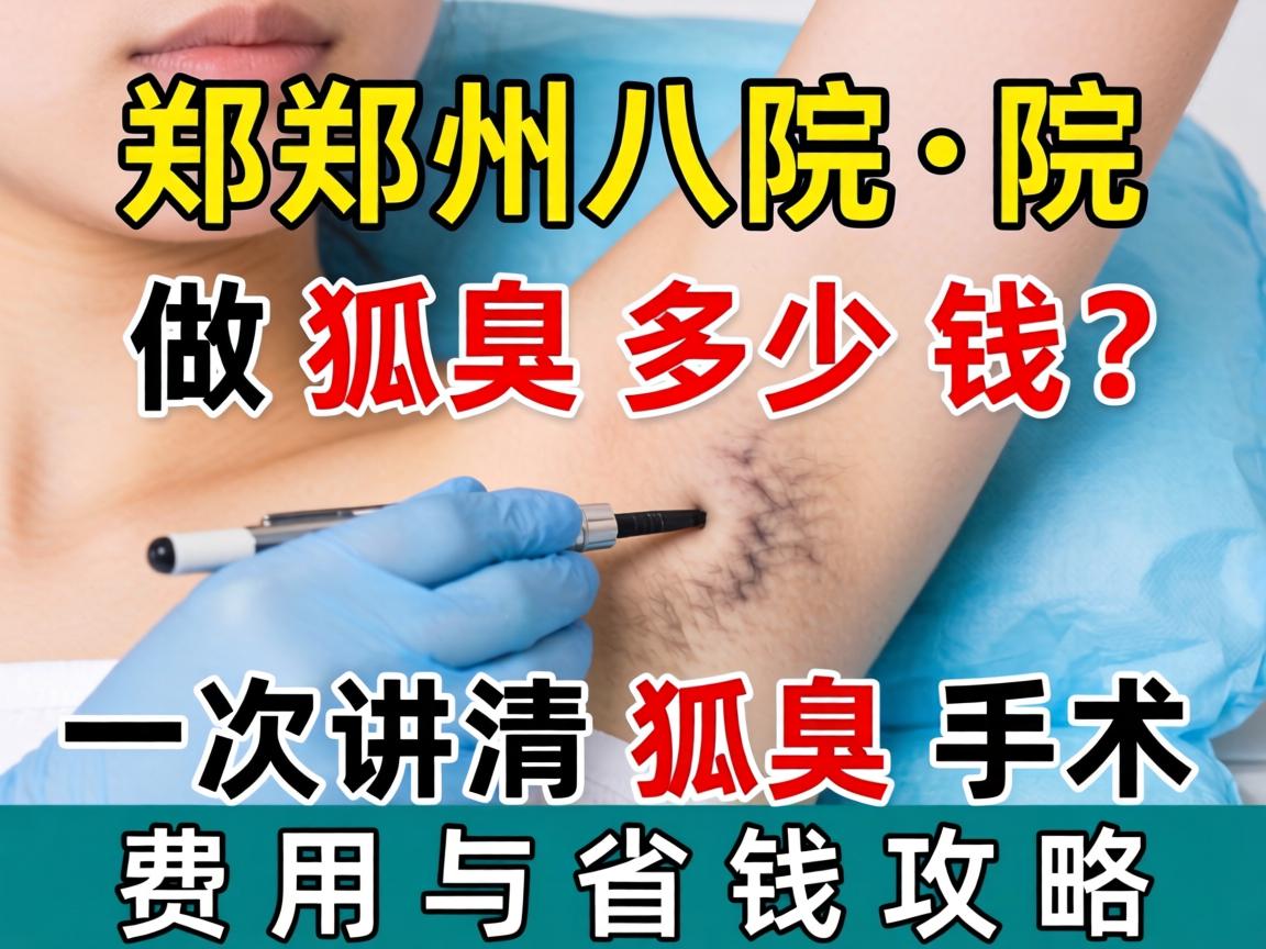郑州八院做狐臭多少钱？一次讲清狐臭手术费用与省钱攻略