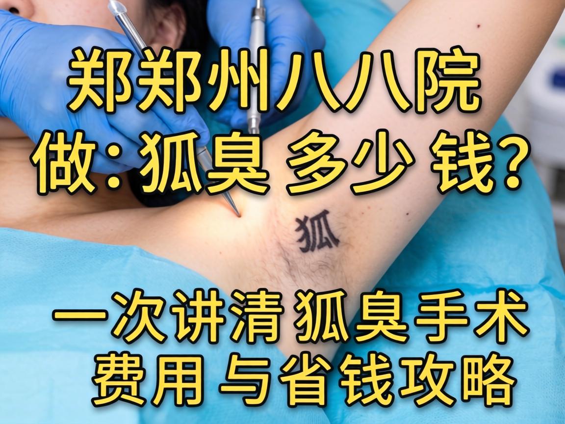 郑州八院做狐臭多少钱？一次讲清狐臭手术费用与省钱攻略