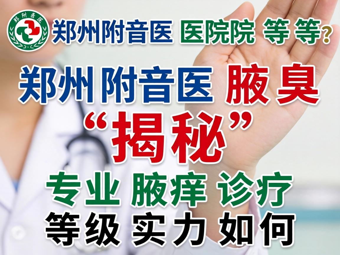 郑州附医腋臭医院等级揭秘，专业腋臭诊疗，等级实力如何？
