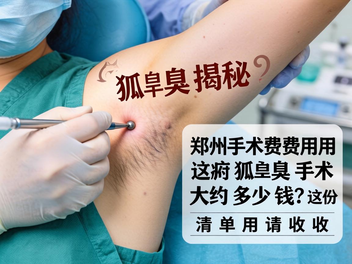 郑州狐臭手术费用揭秘，狐臭手术大约多少钱？这份费用清单请收好