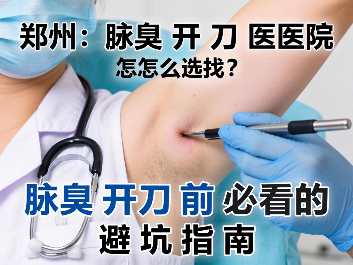 郑州腋臭开刀医院怎么选？腋臭开刀前必看的避坑指南