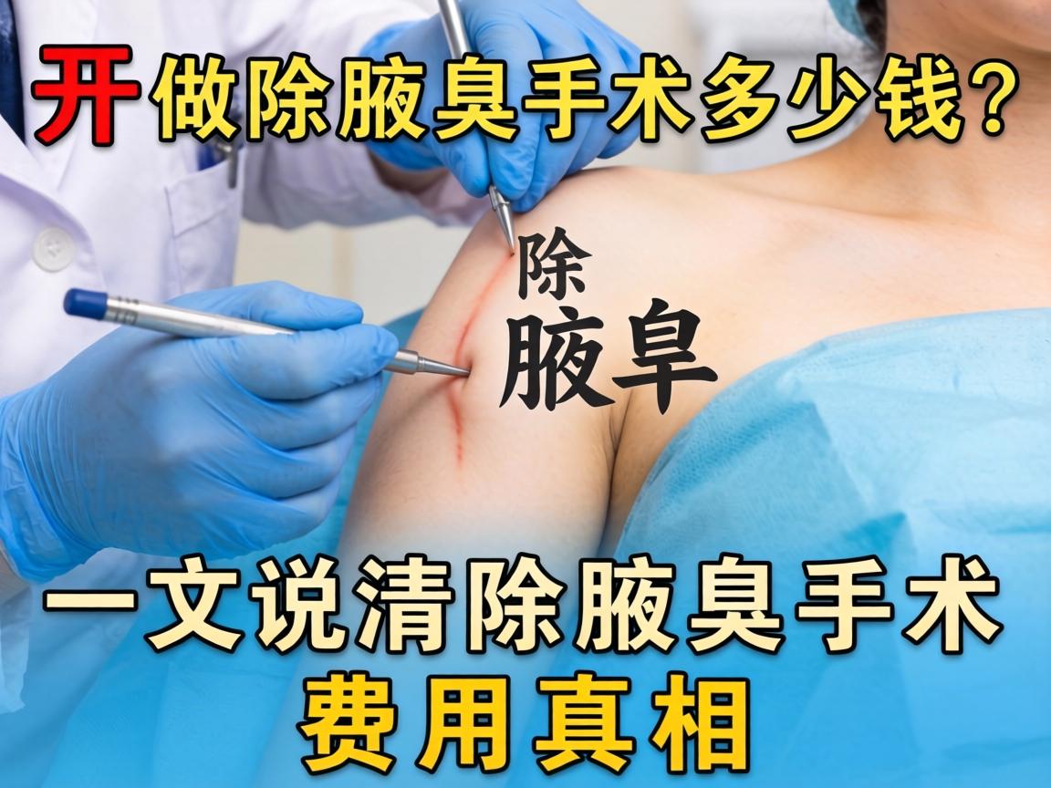 开封做除腋臭手术多少钱？一文说清除腋臭手术费用真相
