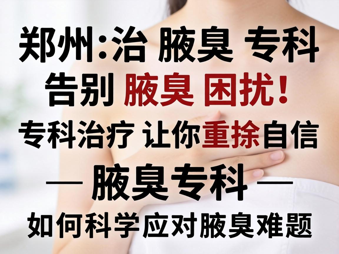 郑州治腋臭专科，告别腋臭困扰，专科治疗让你重拾自信—腋臭专科如何科学应对腋臭难题
