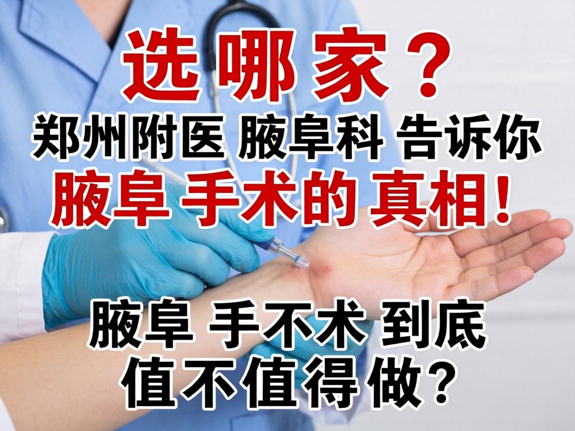 腋臭手术选哪家？郑州附医腋臭科告诉你腋臭手术的真相！腋臭手术到底值不值得做？