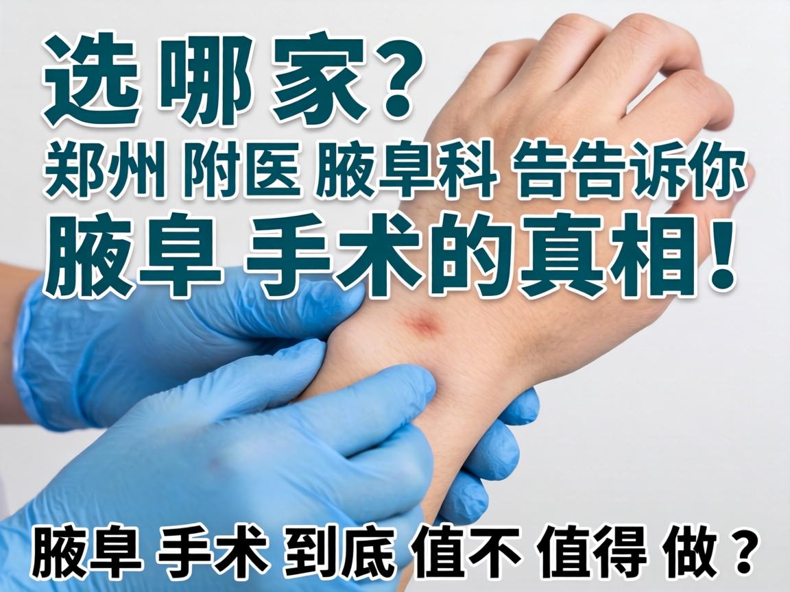 腋臭手术选哪家？郑州附医腋臭科告诉你腋臭手术的真相！腋臭手术到底值不值得做？