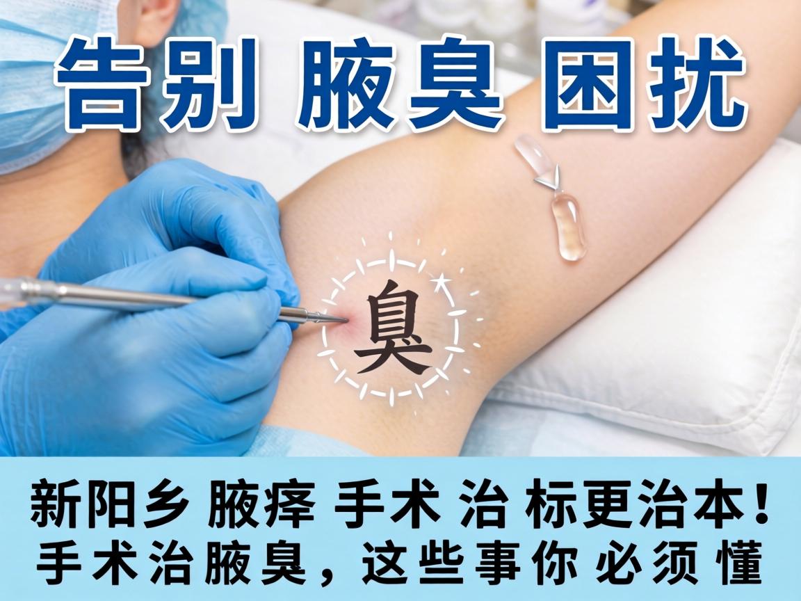 告别腋臭困扰，新乡腋臭手术治标更治本！手术治腋臭，这些事你必须懂