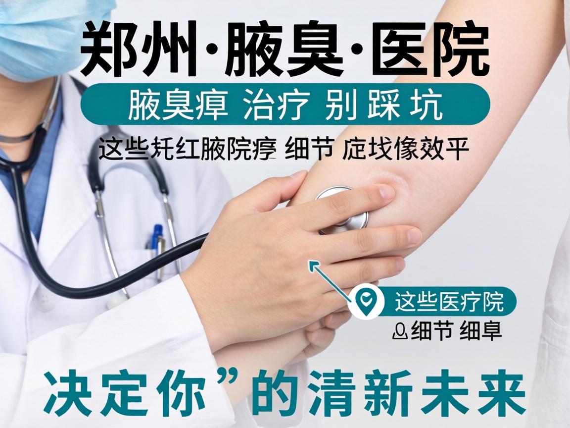 郑州腋臭医院，腋臭治疗别踩坑，这些医院细节决定你的清新未来