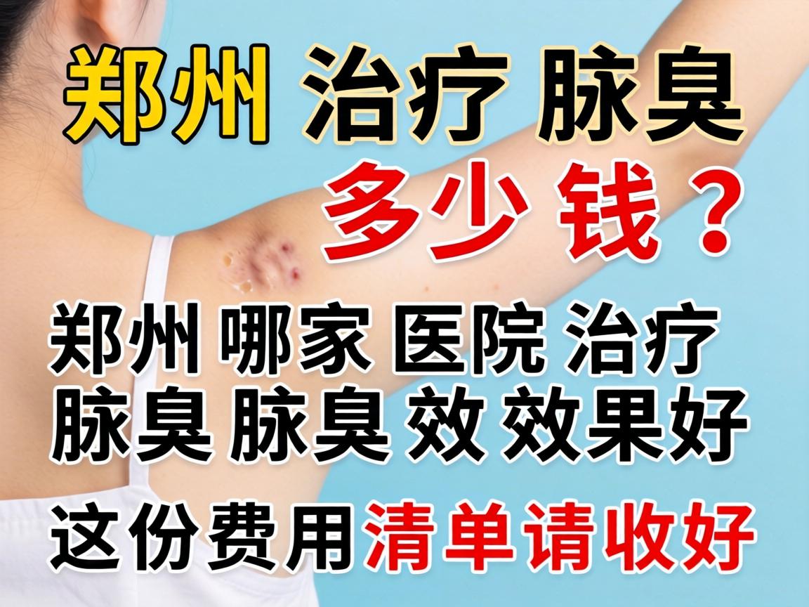 郑州治疗腋臭多少钱？郑州哪家医院治疗腋臭效果好？这份费用清单请收好