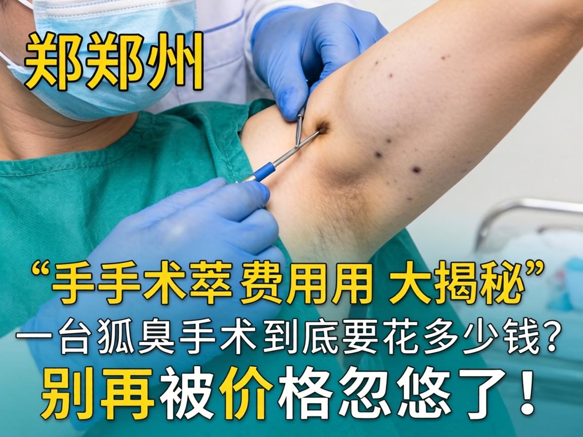 郑州狐臭手术费用大揭秘，一台狐臭手术到底要花多少钱？别再被价格忽悠了！