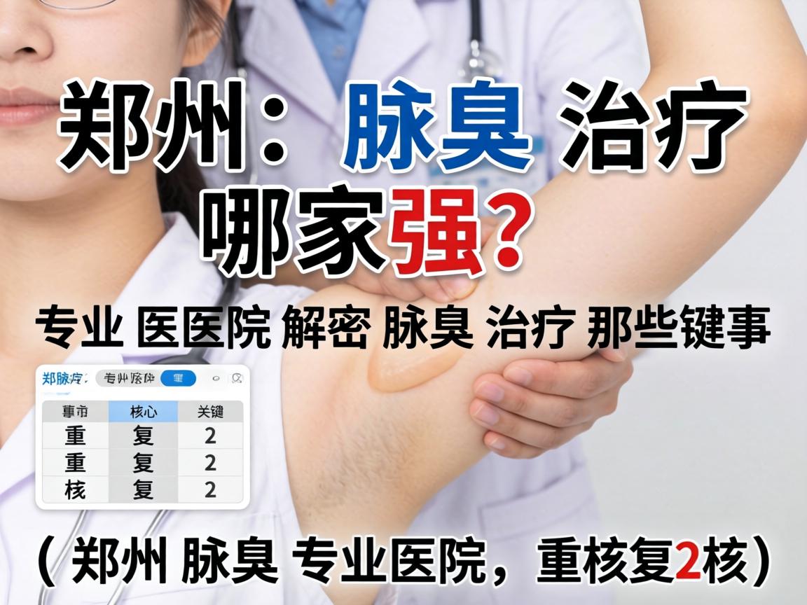 郑州腋臭治疗哪家强？专业医院解密腋臭治疗那些事（标题含郑州腋臭专业医院，重复2次核心关键词）