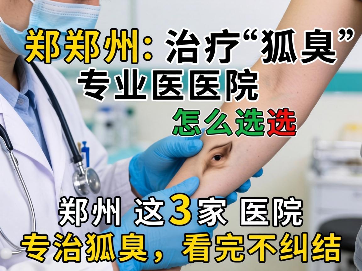 郑州治疗狐臭专业医院怎么选？郑州这3家医院专治狐臭，看完不纠结